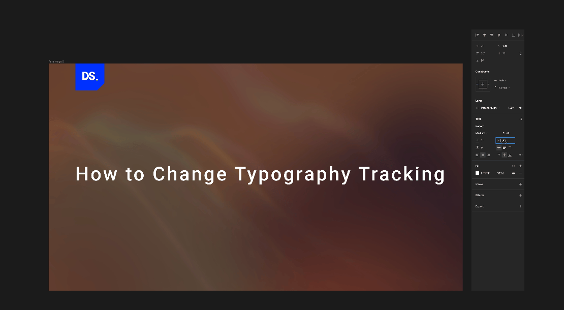 How to change tracking in typography.