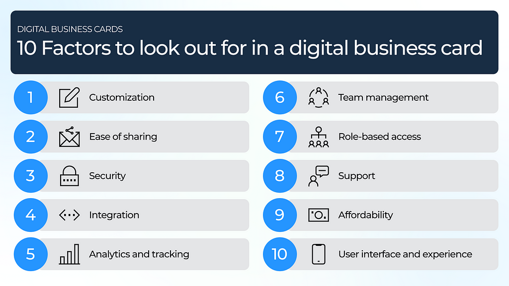 What should you look for in a digital business card solution