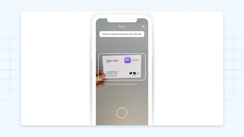 Convert physical cards into digital business cards