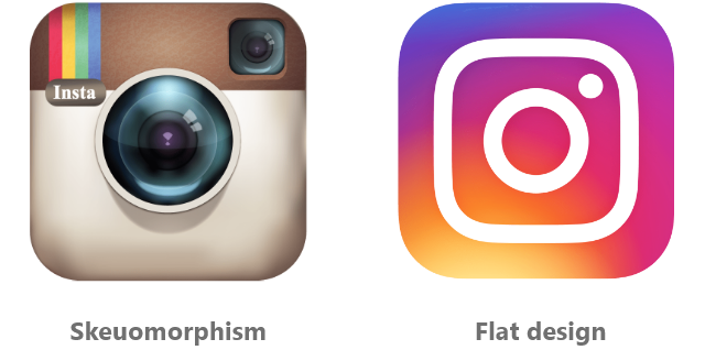 skeuomorphic vs flat design